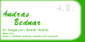 andras bednar business card